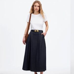 Madewell Black Midi Skirt